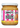A 270g glass jar of Eric's Crunchy Peanut Butter on a white background. The jar has a white lid and a label featuring pink and white stripes, the brand name 'ERIC'S' in a cloud outline, and 'PEANUT BUTTER' in bold black letters.