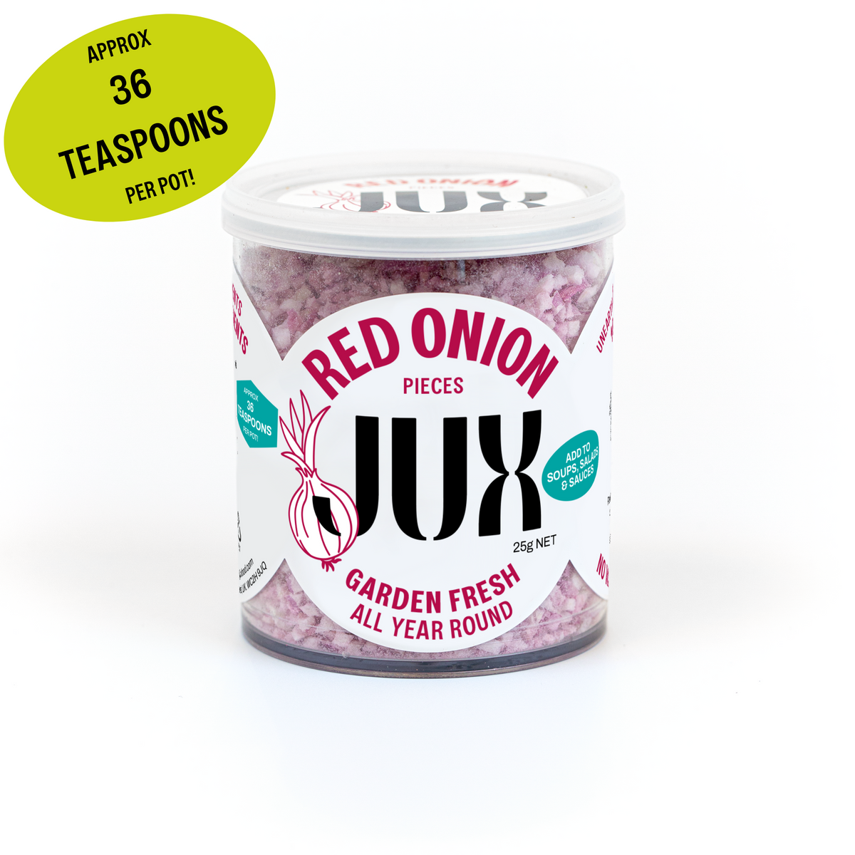 JUXfood Freeze Dried Red Onion Pieces Pot