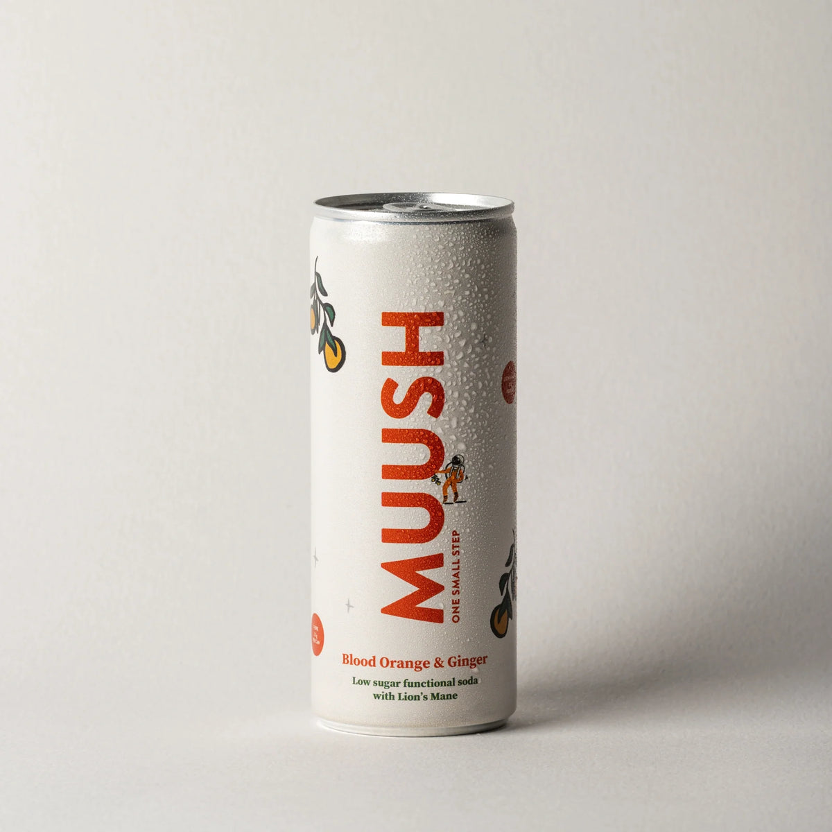 Blood Orange & Ginger Sparkling Soda Can (12 X 250ml) Muush
