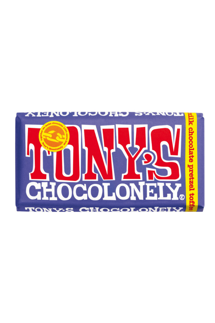Tony's Chocolonely - Dark milk pretzel toffee 42% 180g, 1 bar - Chefs For Foodies