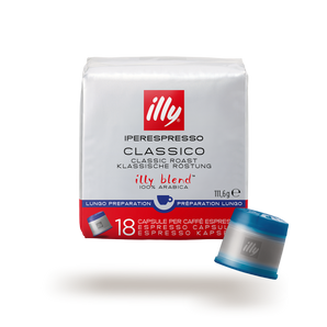 illy Iperespresso LUNGO capsules - for a longer coffee Classic Roast 18 pods