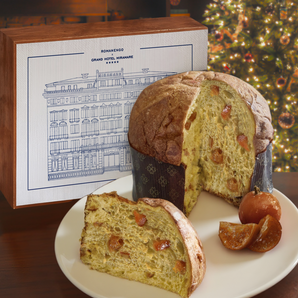 Artisanal Panettone with Candied Clementines 750g Wooden Box