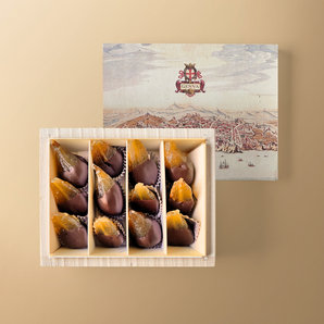 Handmade Italian Candied Coscia Pears Dipped in Dark Chocolate