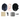 A Diavole outdoor cooking accessory kit laid out on a white background, including a dark blue dome-shaped component, an orange coiled hose with a red connector, a black branded bag, a beige square tile, a black handheld thermometer, and a metal griddle plate with a handle.