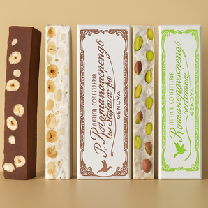 Italian Nougat Bar Collection – Almond, Pistachio & Gianduia Hazelnut