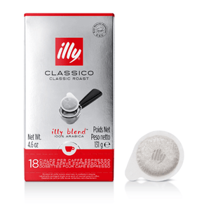 illy CLASSICO roast coffee in single-serve E.S.E. pods - 18 pods - Chefs For Foodies