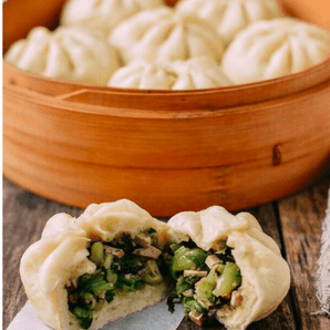 Mushroom and Bok Choy Bun 480g with 6pcs Nutritious Dim Sum and Quick Prep - Chefs For Foodies