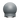 Gray spherical object with metallic base on a white background