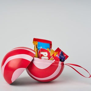 Gåva Gifting Pink And Red Zebra Print Filled Christmas Baubles