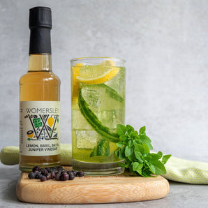 Womersley Foods Lemon, Basil, Bay & Juniper Fruit & Herb Vinegar