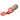 Salami with a crisscross pattern on a white background