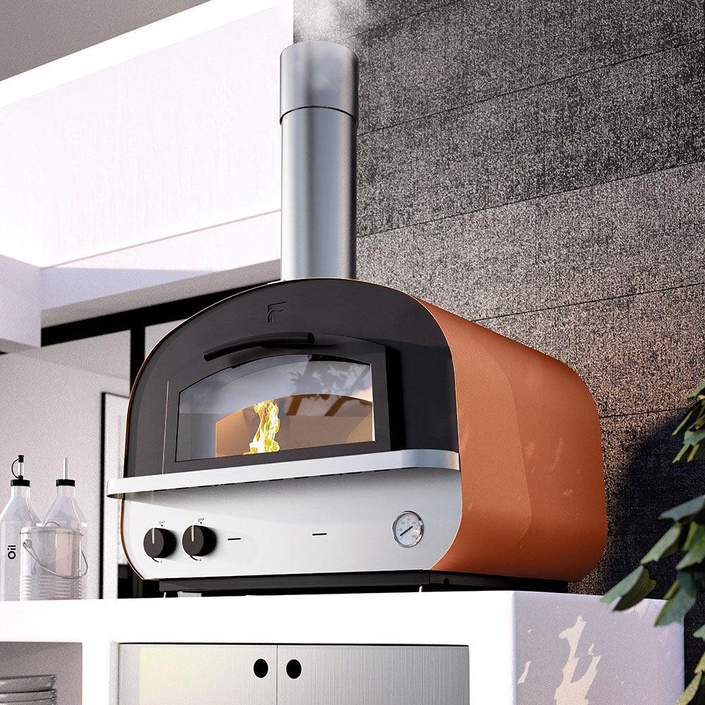 Fontana Piero Gas and Wood-Fired Pizza Oven Integration Cooking chamber size 40 x 60 x 34cm Plus Free Gift - Chefs For Foodies
