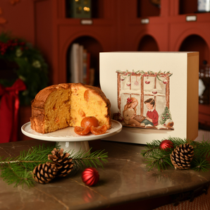 Artisanal Panettone with Candied Clementines 750g Wooden Box