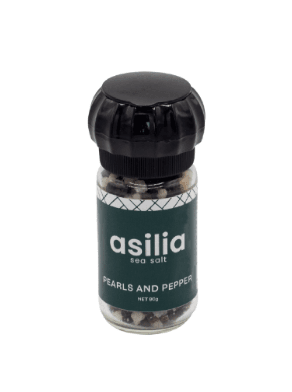 Organic Asilia Pearls Black Pepper Grinder 80g Exquisite Flavour - Chefs For Foodies