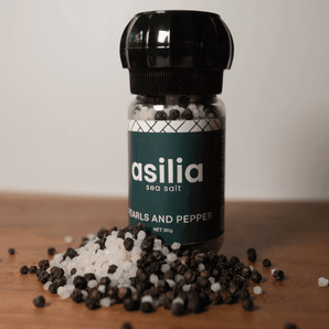 Organic Asilia Pearls Black Pepper Grinder 80g Exquisite Flavour - Chefs For Foodies
