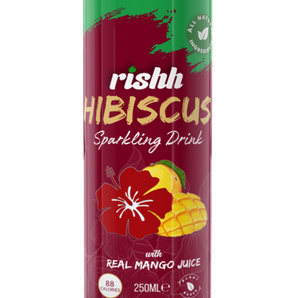 RISHH Sparkling Hibiscus Drink Mango & Lemon (4-PACK)