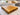 Small handmade rustic oak chopping board with natural live edge