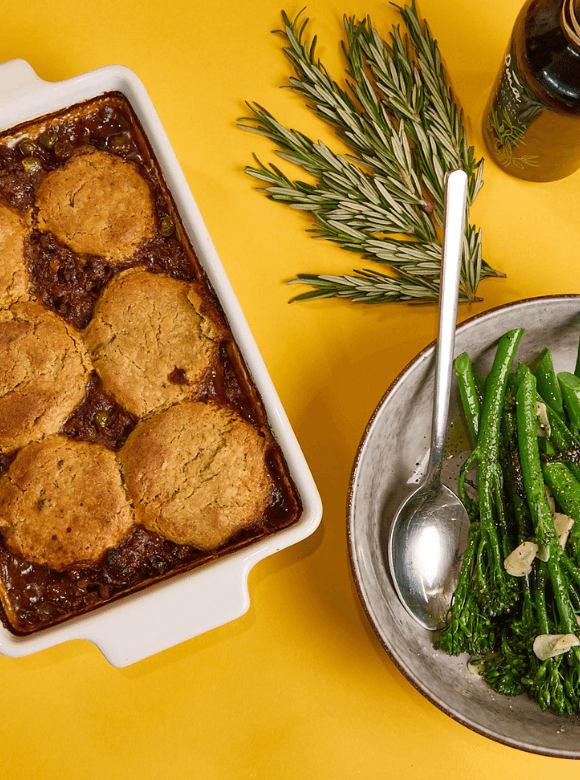 Shepherd's Pie with Cobbler Topping Garlic Broccoli Cooking Recipe Kit Serves 2 Created by Chef Aaron Middleton - Chefs For Foodies