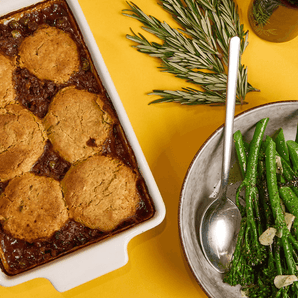 Shepherd's Pie with Cobbler Topping Garlic Broccoli Cooking Recipe Kit Serves 2 Created by Chef Aaron Middleton - Chefs For Foodies