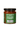 Jar of sauce with a green label on a white background
