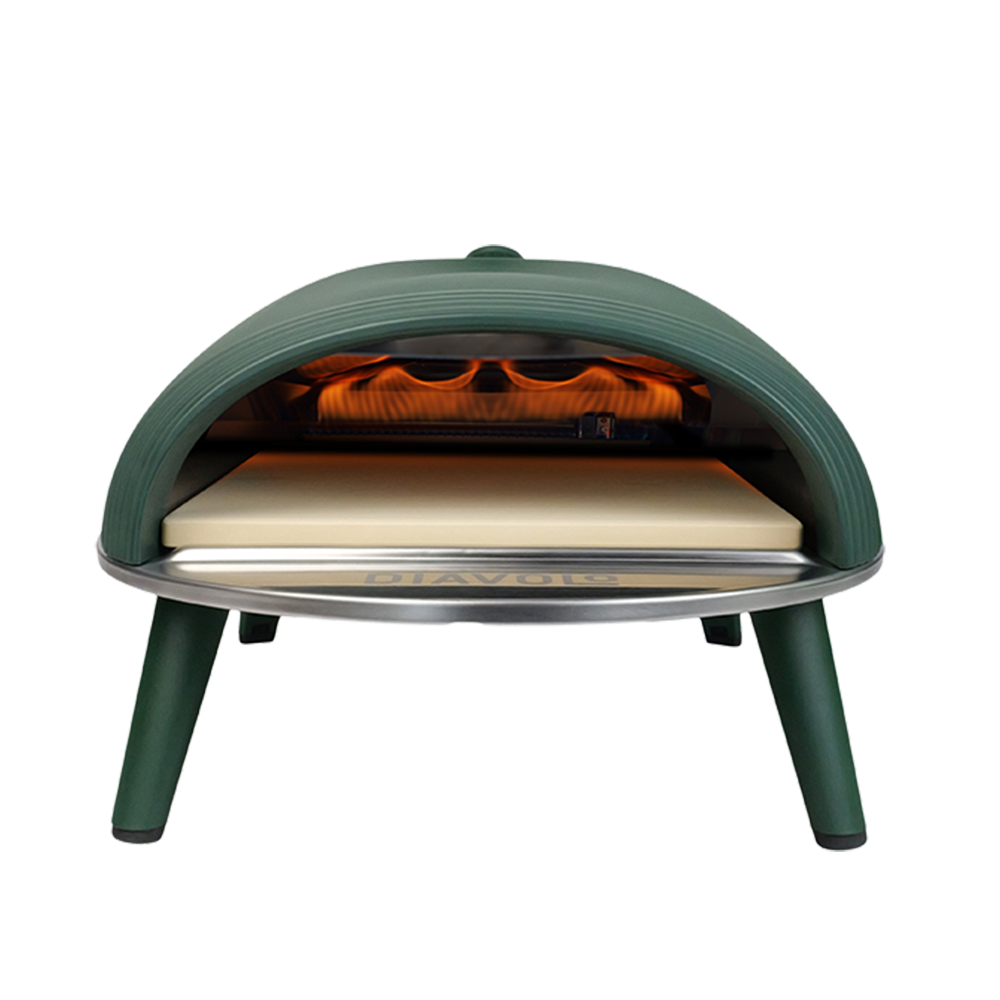 DeliVita Diavolo Gas Pizza Oven (Green) – Portable 500°C Oven with Accessories