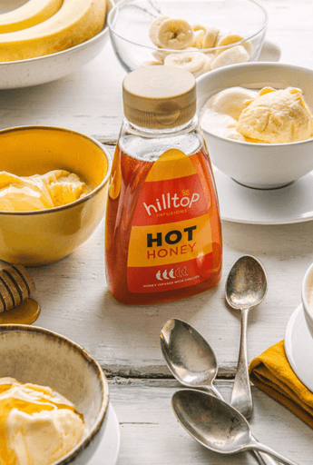 Organic Hilltop Hot Honey 340g Spicy Sweetness in Every Drop - Chefs For Foodies