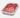 Salami slices on a white tray with a white background
