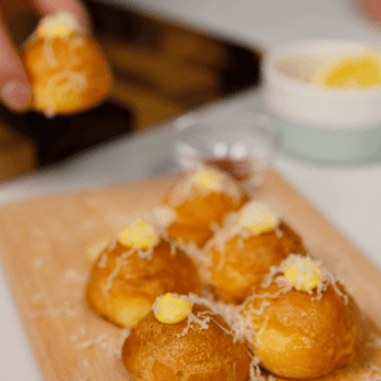 Parmesan and Comte Cheese Gougères and Gluten Free French Brioche Recipe Kit Serves 6 created by Chef Liam Rogers - Chefs For Foodies