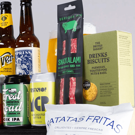 XXL Beer and Snacks Hamper Gift in Luxury Pine Box - Chefs For Foodies