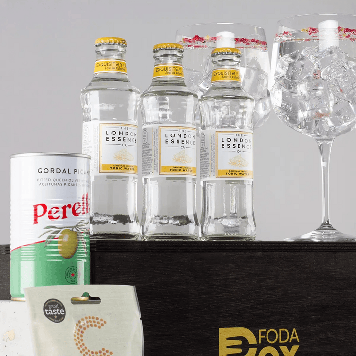Luxury Gin & Tonic Hamper in Pine Box - Chefs For Foodies