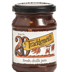 Tracklements Fresh Chilli Jam 210g Smoky Heat Award Winning Perfect for Snacks - Chefs For Foodies