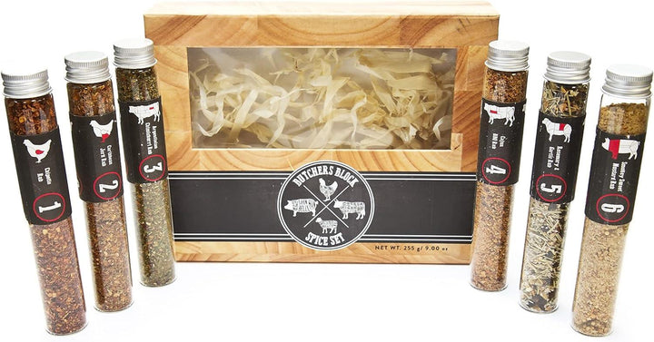 Butchers Block 6 Spices Gift Selection Box - Spice Inspired - Chefs For Foodies