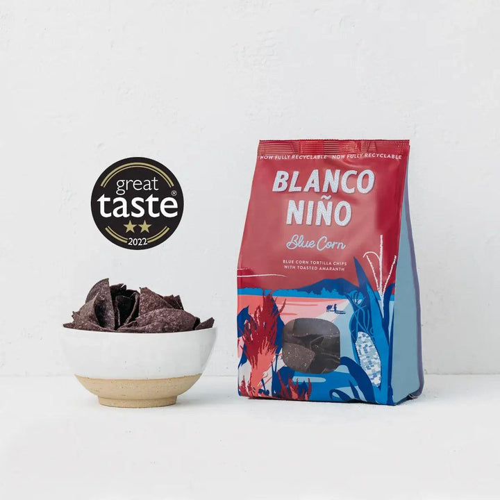 Blanco Niño - Authentic Tortilla Chips Blue Corn 8 x 170g Great Taste Award Winner