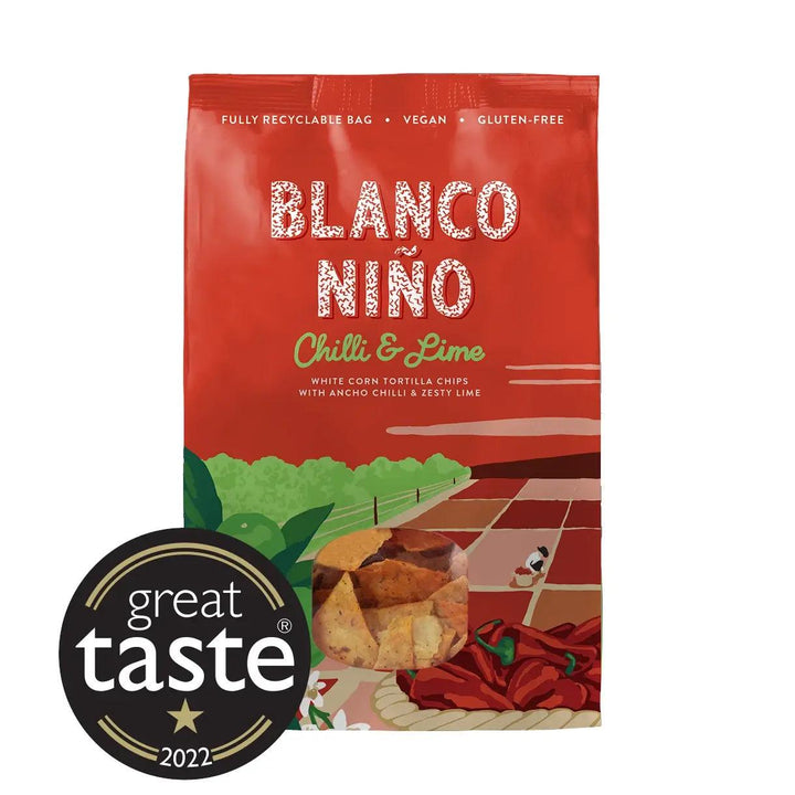 Blanco Niño - Authentic Tortilla Chips Chilli and Lime 8 x 170g - Chefs For Foodies