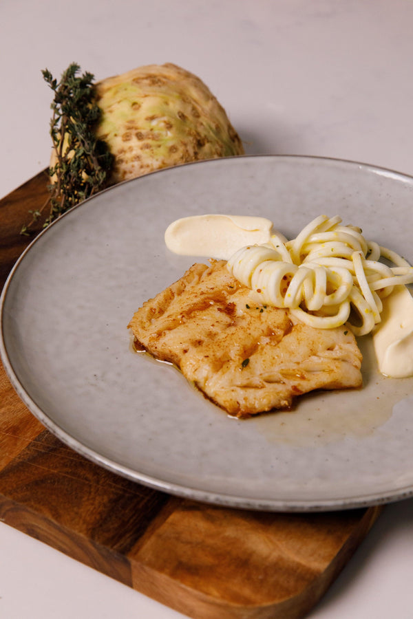 Roasted Cod With Celeriac Purée & Wholegrain Mustard Salad | KitchenAid Recipe Kit - Chefs For Foodies