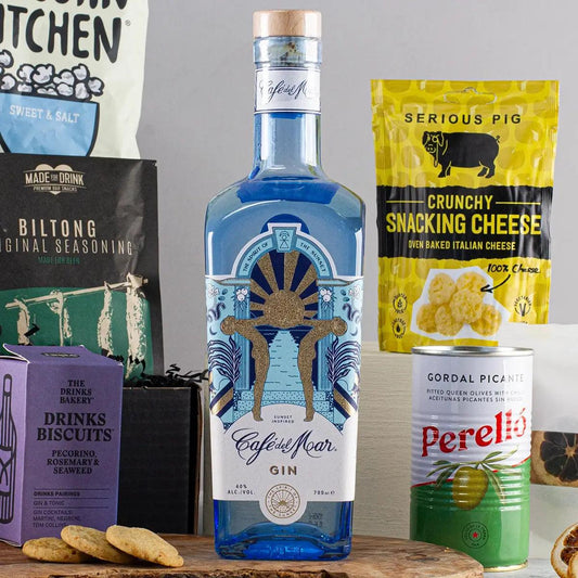 Cafe Del Mar Gin Gift Set With Snacks - Chefs For Foodies