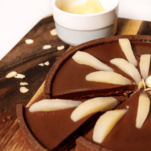 Plant-based Chocolate Pear and Praline Tart Baking Recipe Kit serves 8 created by Chef Ilaria Ragusa - Chefs For Foodies