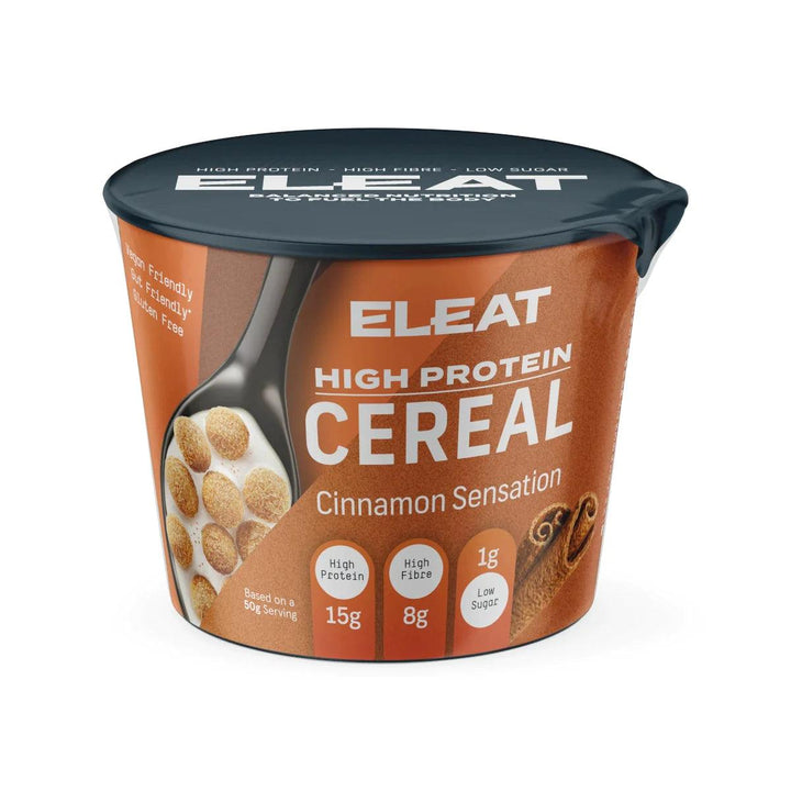 ELEAT - High Protein Cinnamon Sensation Cereal Balls 8 x 50g Pots - Chefs For Foodies