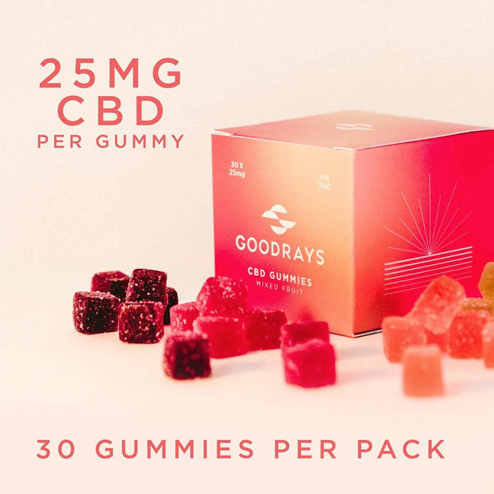 Goodrays - Mixed CBD Gummies 25mg CBD 30 Gummies - Chefs For Foodies