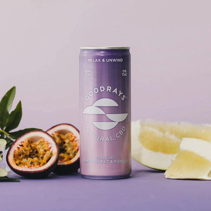 Goodrays - CBD Drink 30mg CBD Passionfruit & Pomelo 250ml - Chefs For Foodies