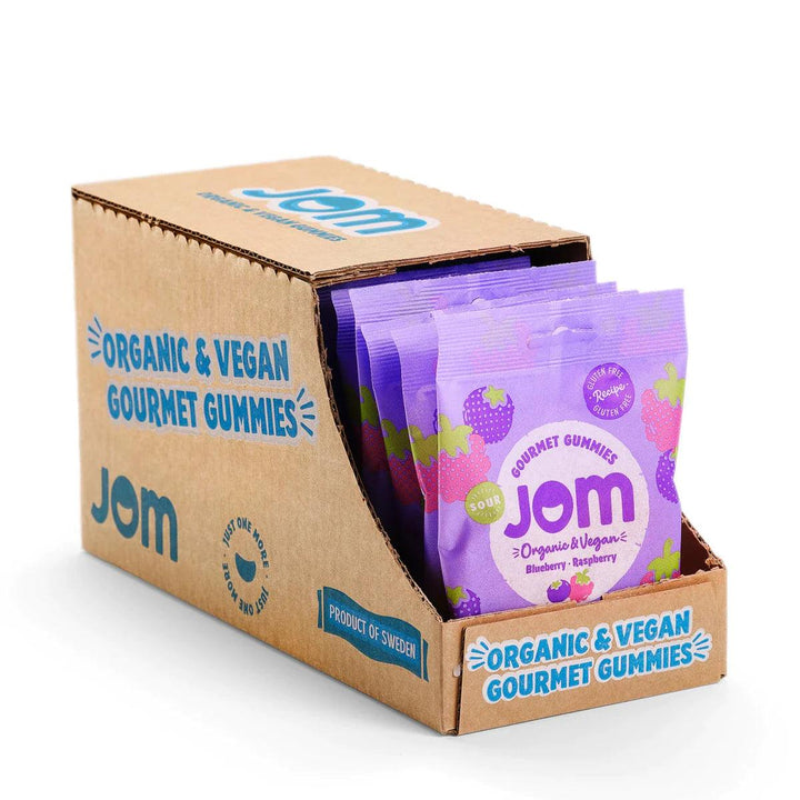 JOM - Organic and Vegan Sour Blueberry & Raspberry Gummies 70g