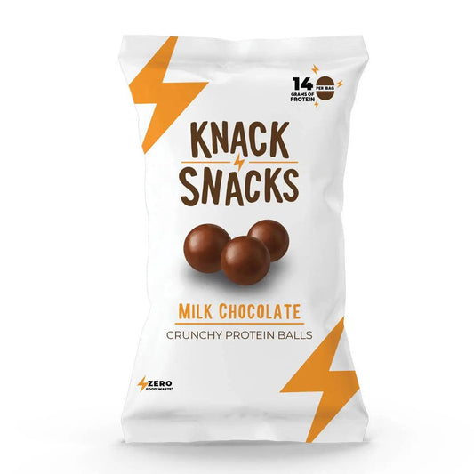 Knack Snacks - Milk Chocolate Crunchy Protein Balls 10 x 34g - Chefs For Foodies