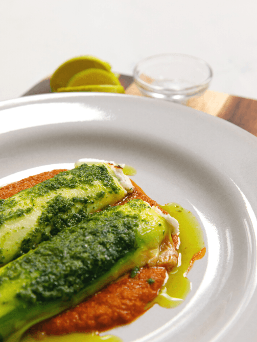 Courgette & Ricotta Cannelloni with Roasted Red Pepper Sauce | KitchenAid Recipe Kit - Chefs For Foodies