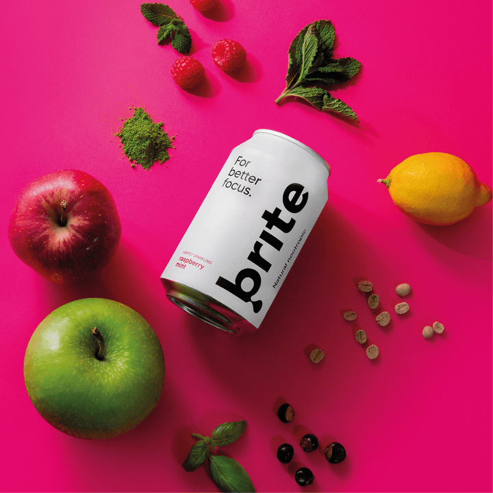 Brite Drinks - Raspberry & Mint Natural Nootropic Drink 330ml - Chefs For Foodies