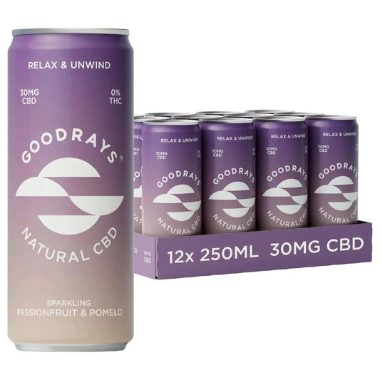 Goodrays - CBD Drink 30mg CBD Passionfruit & Pomelo 250ml - Chefs For Foodies
