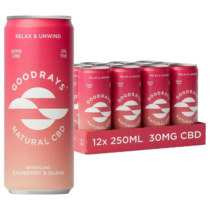 Goodrays - CBD Drink 30mg CBD Raspberry & Guava 250ml - Chefs For Foodies