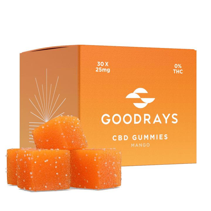 Goodrays - Mango CBD Gummies 25mg CBD 30 Gummies - Chefs For Foodies