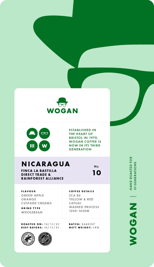 Nicaraguan La Bastilla | 250g | Wogan Coffee - Chefs For Foodies