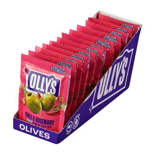 Olly's - Chilli & Rosemary Olives Snack Pack 50g - Chefs For Foodies