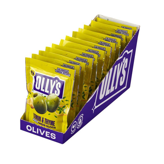 Olly's - Lemon & Thyme Olives Snack Pack 50g-3